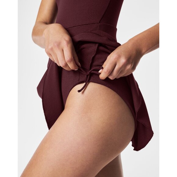 NWT SPANX Womens Size Large Textured Pique Shaping One-Piece Suit Swim Dress NEW - Picture 4 of 10